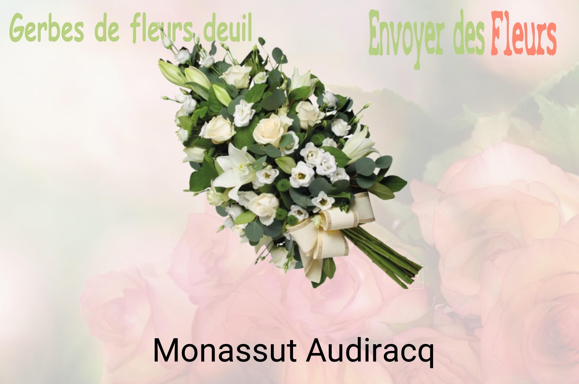 Gerbe de fleurs de deuil livrée à Monassut-Audiracq